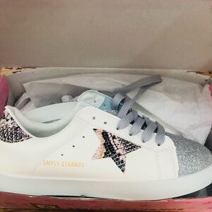Simply Southern White and Gray Athletic Shoes